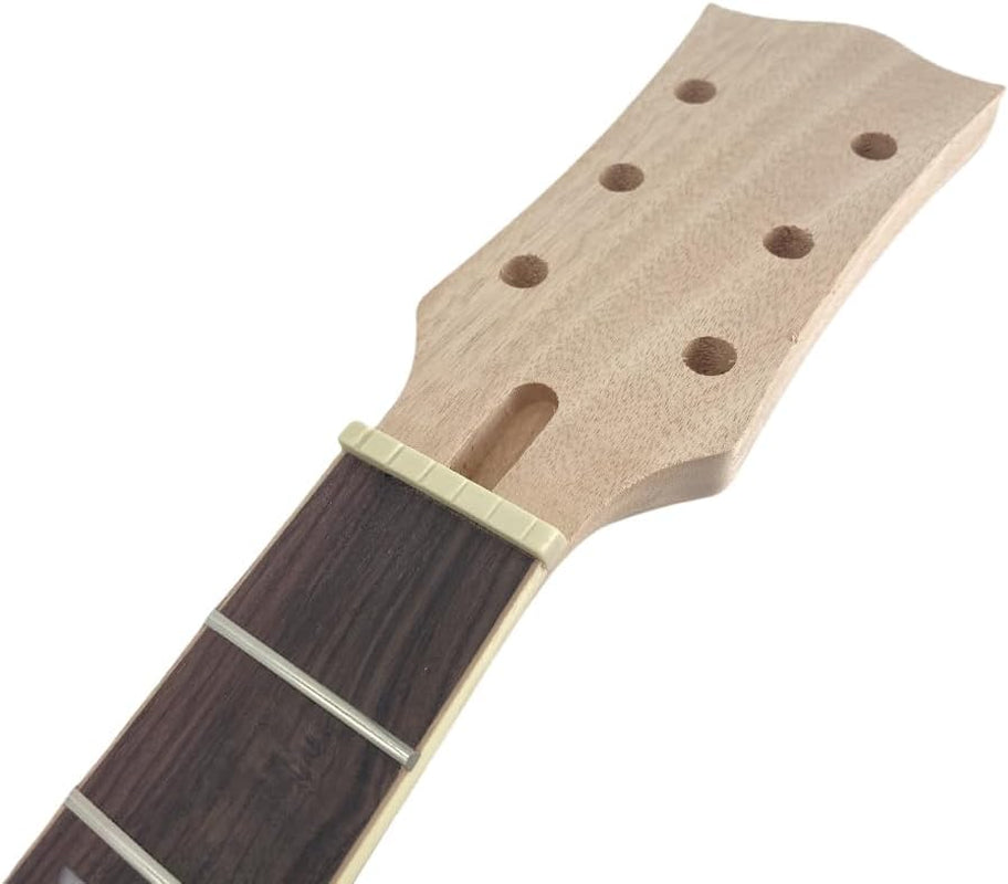 1Set Guitar Kit Guitar Neck 22Fret 24.75Inch Semi Hollow Guitar Body Maple Fretboard DIY Guitar Set in Heel