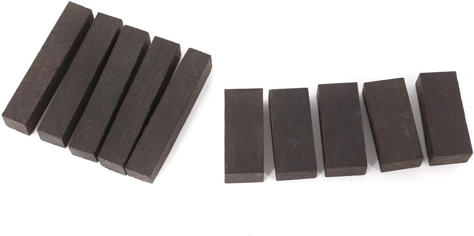 4/4 Violin Nut Saddle Pure Ebony Wood Replace Violin Nut Saddle 4/4 3/4 Size Violin Accessories Blank Wood (2Set)