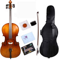 5String Cello 4/4 Solid Maple Spruce Wood Ebony Fittings Hand Made with Cello Bag Bow