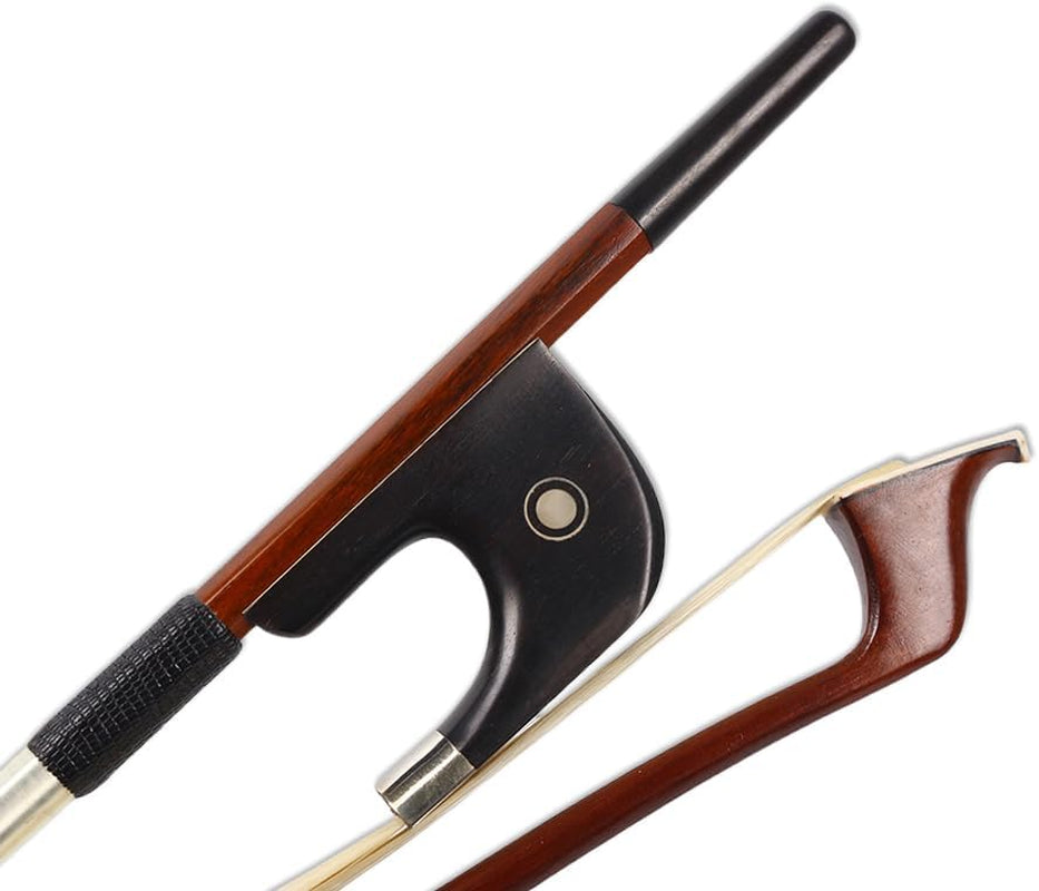 1/4 Upright Double Bass Bow Brazilwood German Natural Bow Hair Well Balanced