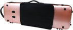 Violin Case 4/4 Full Size Carbon Fiber Oblong 4/4 Violin Case with Music Sheet Bag Adjustable Backstrap Hygrometer Lightweight & Portable