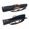 Yinfente Soprano Sax Case Clarinet Bag Black with Strap Leather Handle Parts Storage Lightweight Water-Resistant for Saxophone Clarinet