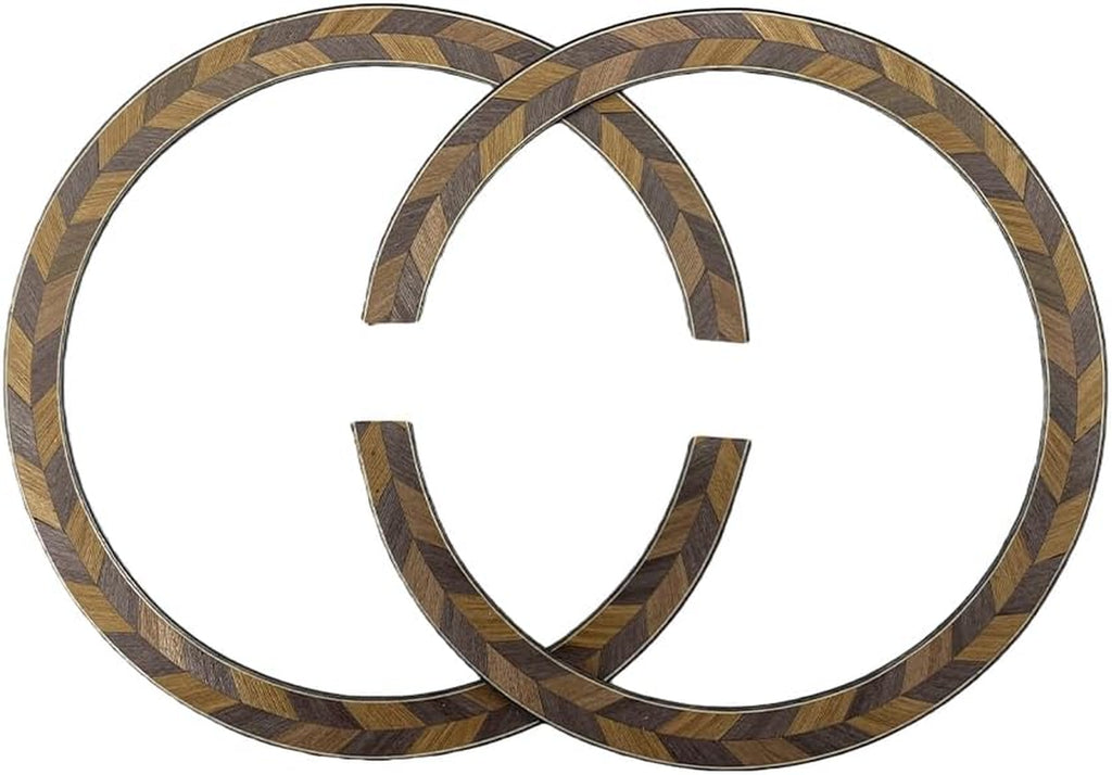 2*PCS Guitar Rosette for Acoustic Guitar Construction Solid Wood Material 110 * 12 * 0.8Mm Guitar Sound Hole for Replace #37