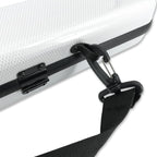 Carbon Fiber Upright Bass Bow Case for Geman French Double Bass Bow Hold 2Pcs Bows Hard Bow Case White