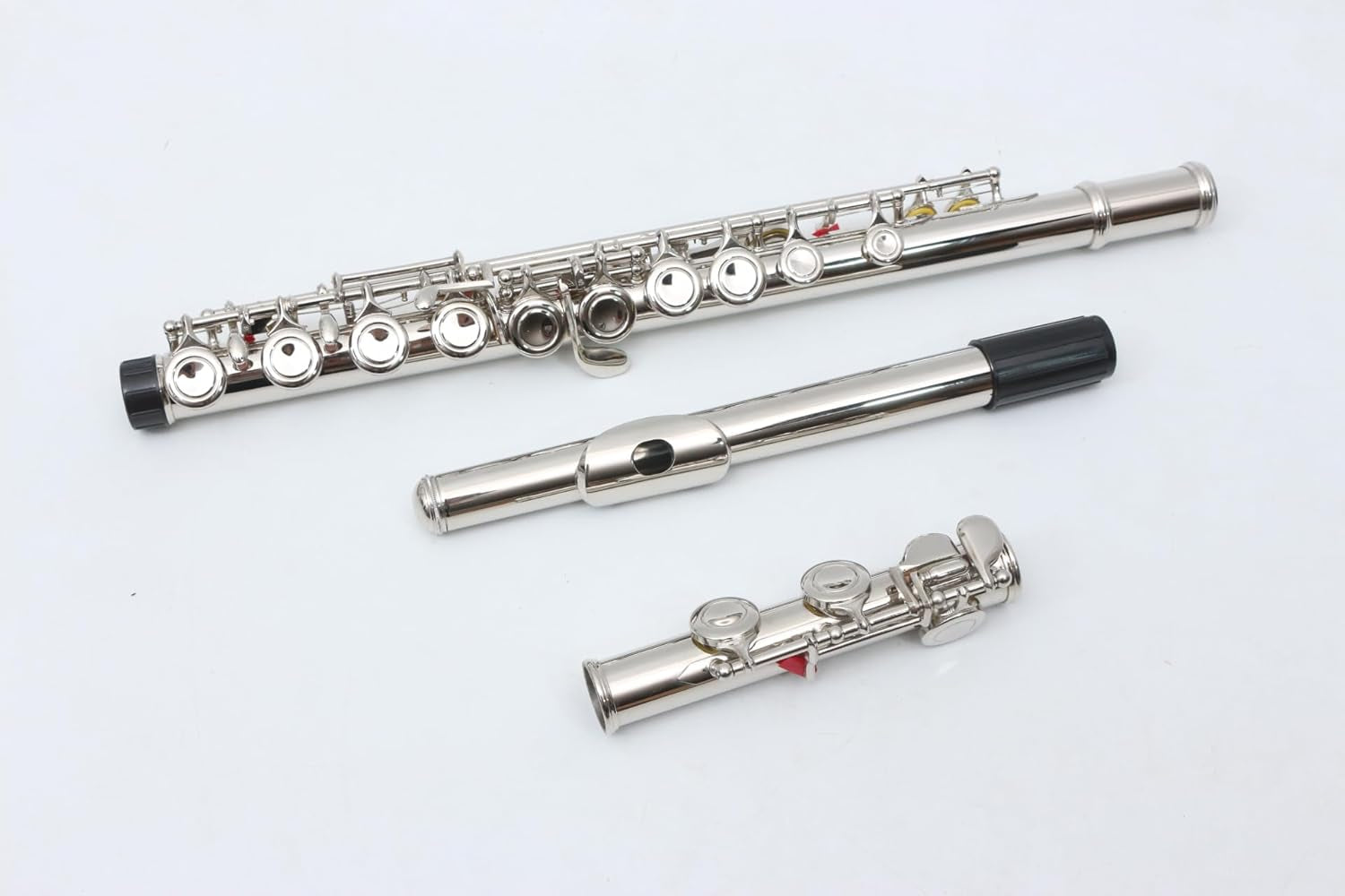 16 Hole C Flute with Gloves, Cleaning Rod, Case, Tuning Key and Extra Reeds - Nickel Silver Body, Closed Hole, for Student and Beginner