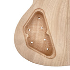 Unfinished Mahogany Electric Guitar Body, Solid Wood DIY Guitar Replacement with HHH Pickup Set in Heel Handcrafted (HHH)