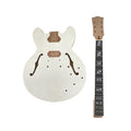 Unfinished Electric Guitar Neck 22 Fret 24.75inch Guitar Body Split Block Inlay