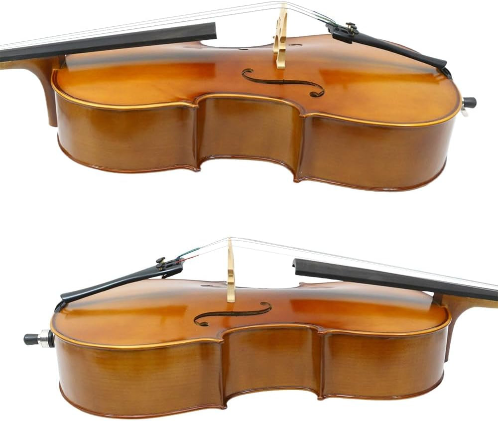 1/2 Size Cello,Beginner Cello 1/2,Spruce Top Maple Back and Ebony Fittings Acoustic Cello Kit with Soft Case and Bow,String Musical Instruments for School Orchestras, Adults