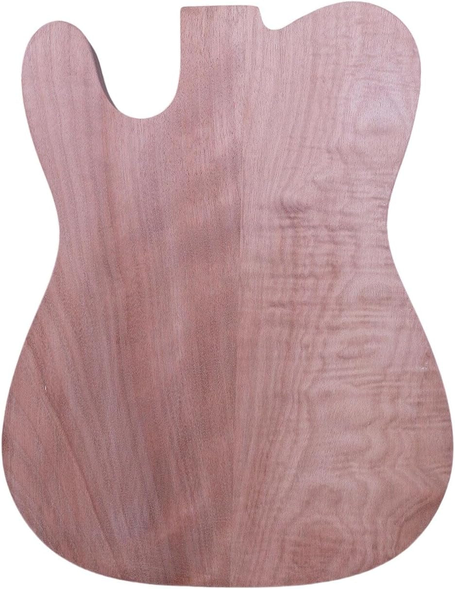 Semi Hollow Electric Guitar Body Mahogany H-S/H Pickup Flame Maple Veneer, Handcrafteg Guitar Replacement Unfinished DIY (H-S Pickup)