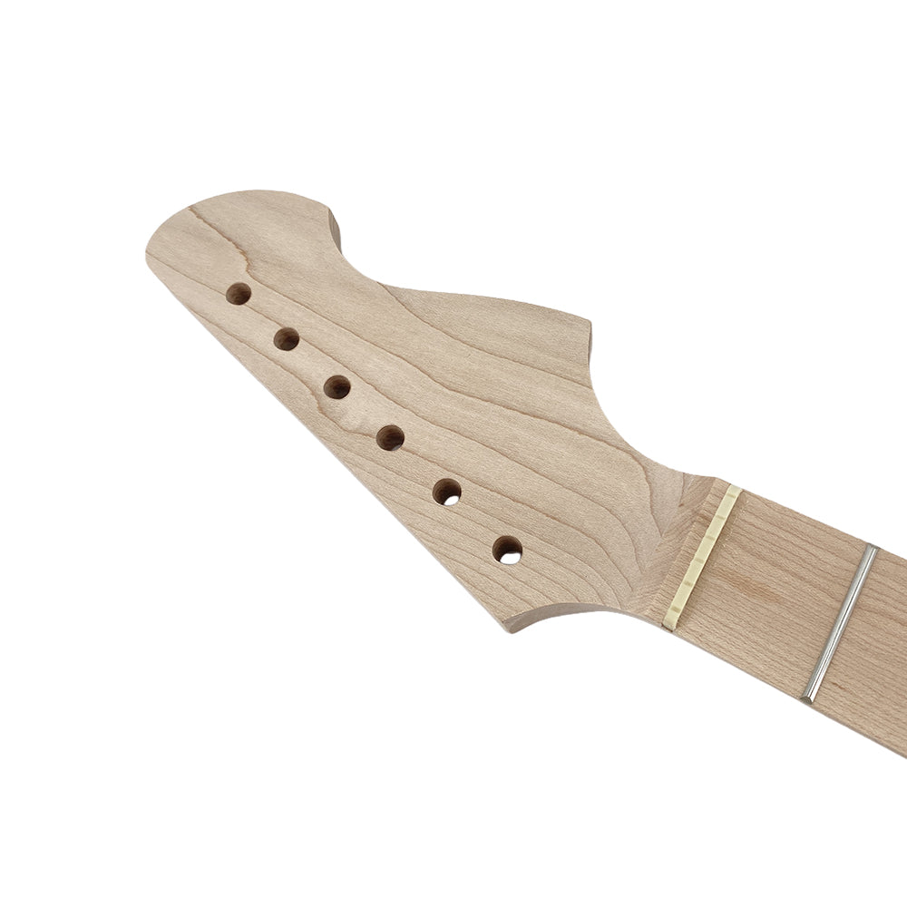 Yinfente Electric Guitar Neck 22Fret 24Inch Maple Fretboard Dot Inlay Bolt on Guitar Neck Replacement Unfinished