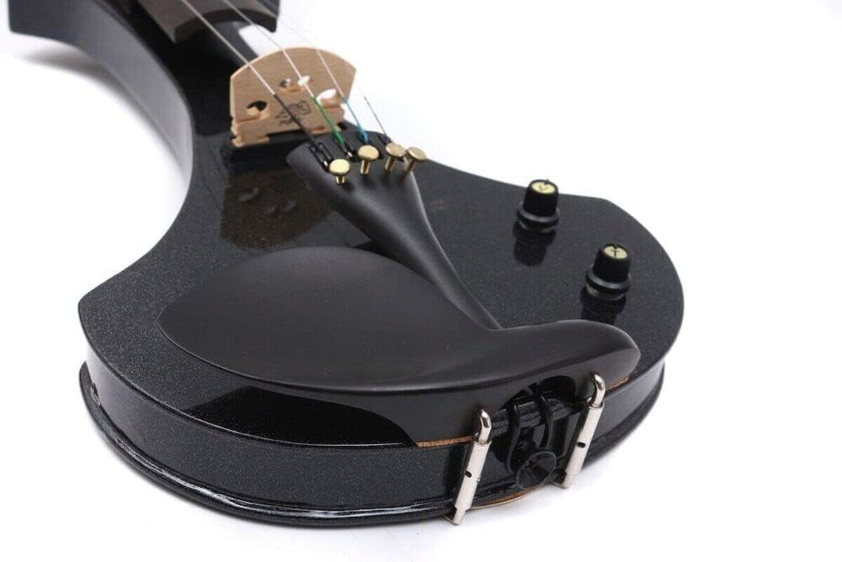 Electric Violin 4/4 Hand Made Ebony Fittings Full Size Violin Case Bow