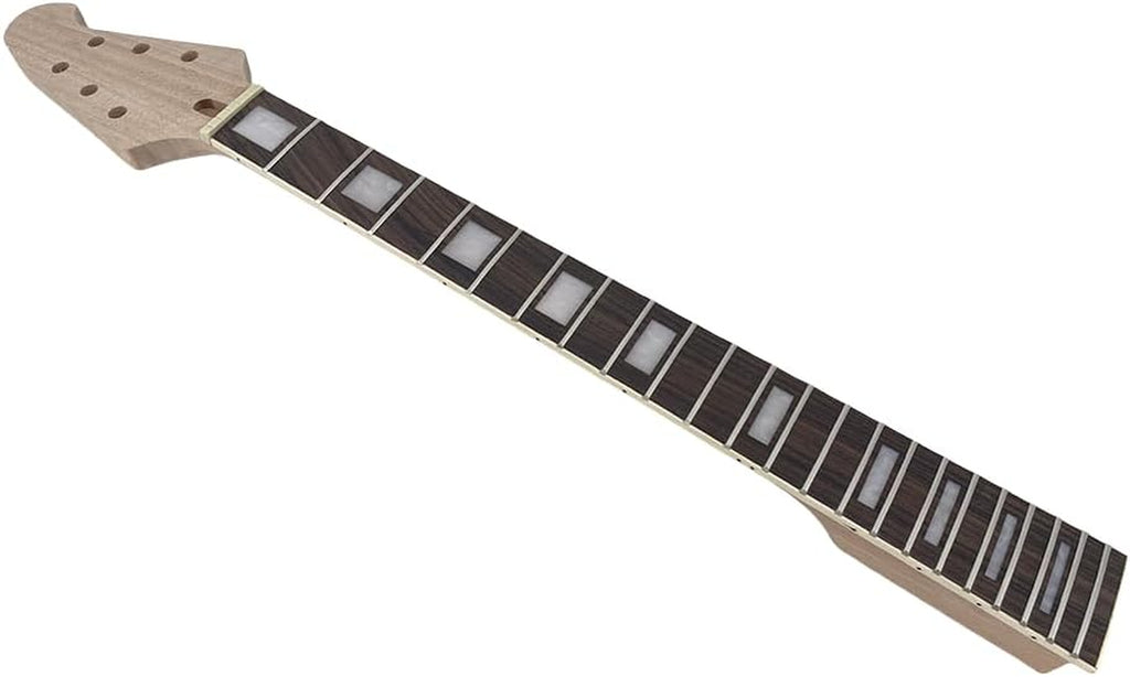 Guitar Neck 22 Fret 24.75 Inch Electric Guitar Rosewood Guitar Fretboard Binding Headstock Block Inlay