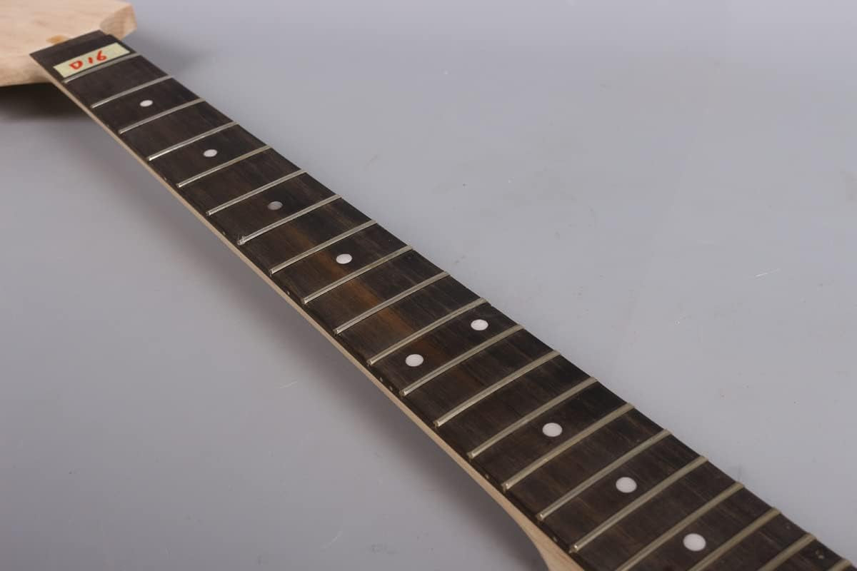 7String Guitar Neck 24Fret 25.5Inch Maple Wood with Rosewood Guitar Fretboard Wide Neck Paddle Head DIY Guitar Dot Inlay