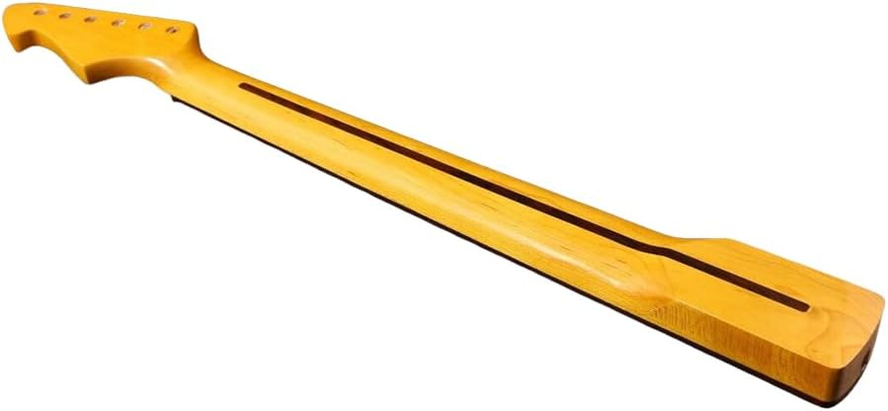 Yellow Paint Maple Electric Guitar Neck 21Fret 25.5Inch Rosewood Fretboard Dot Inlay Bolt on Guitar Neck Replacement