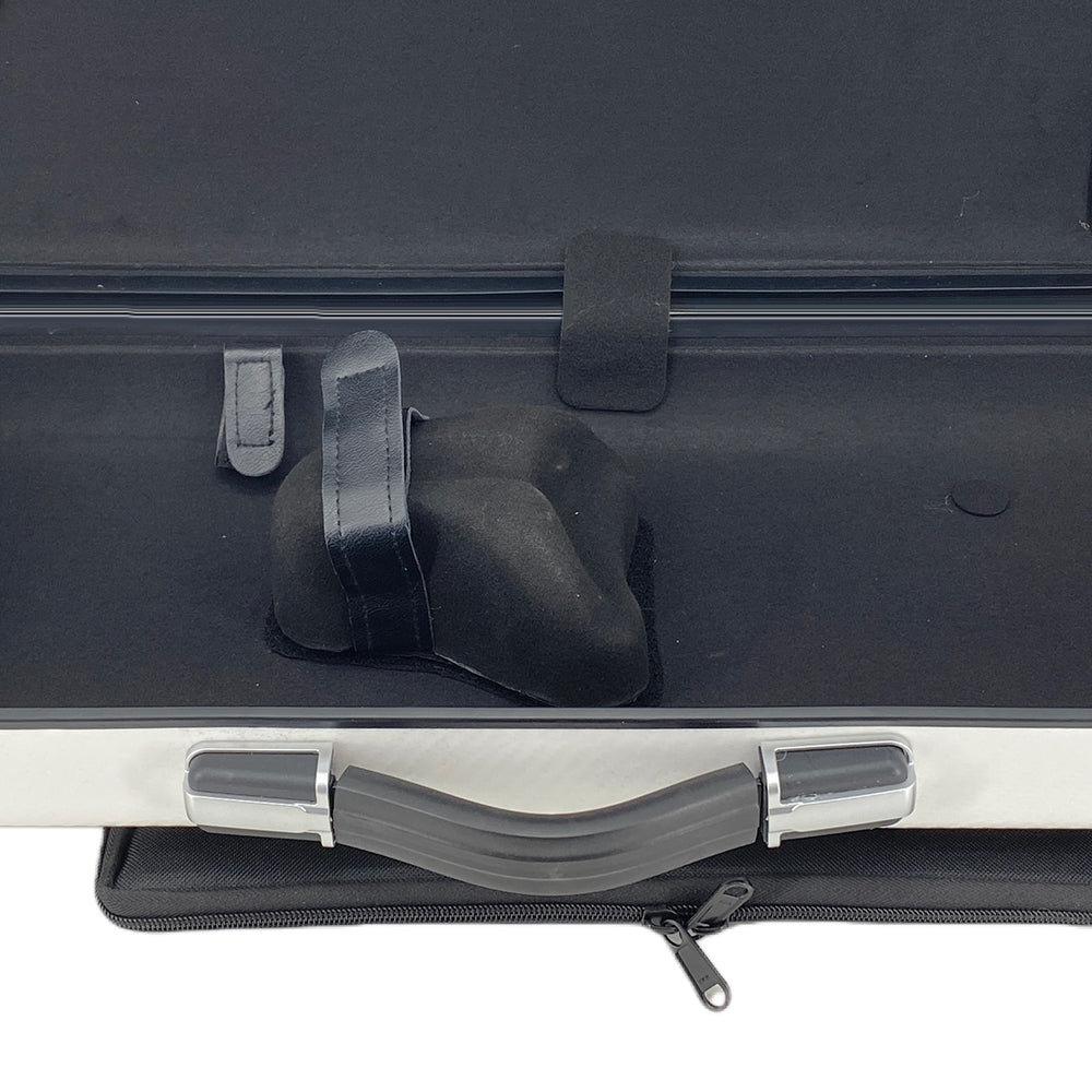 Yinfente 4/4 Violin Case White Carbon Fiber Violin Case Oblong Cases for Violin Strong