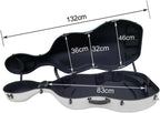 Carbon Fiber Cello Case 4/4 Full Size Hard Shell with Lock & Backpack Straps,Wheels 3.8Kg Lightweight Hard Case for Student
