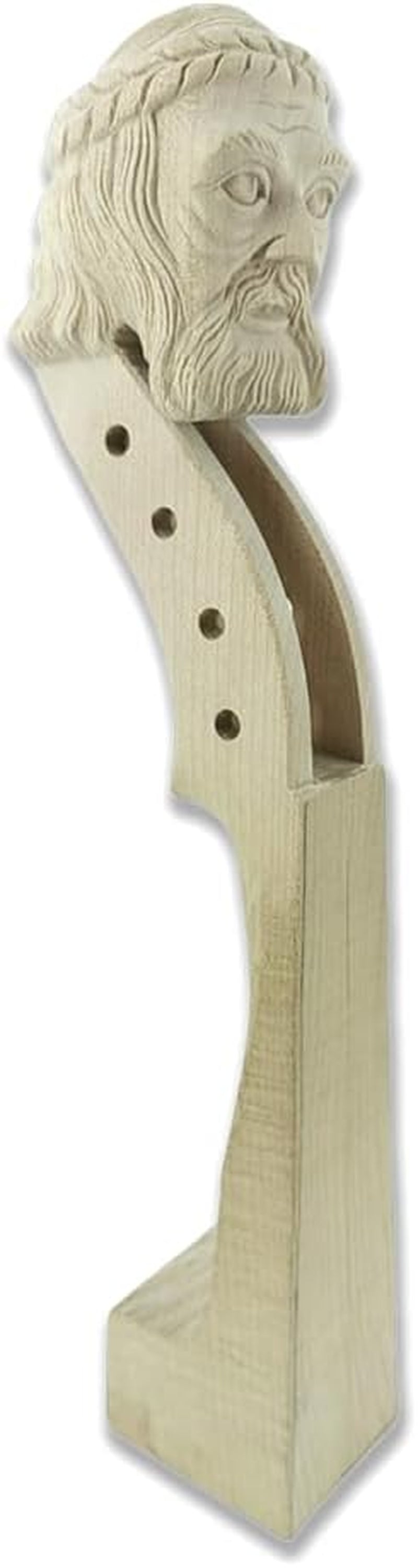 4/4 Violin Neck Maple Wood Handcrafted Violin Neck 4 String Solid Wood Violin Replacement Violin Accessories (Man)