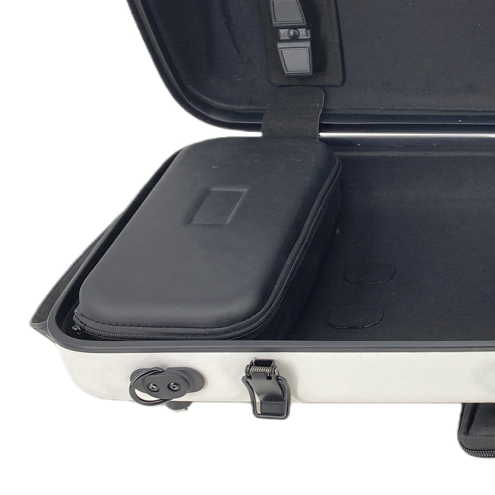 Yinfente 4/4 Violin Case White Carbon Fiber Violin Case Oblong Cases for Violin Strong