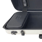 Yinfente 4/4 Violin Case White Carbon Fiber Violin Case Oblong Cases for Violin Strong