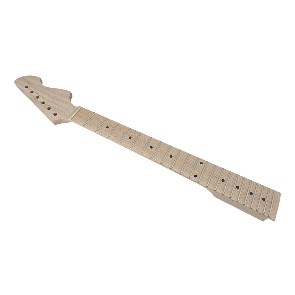 Yinfente Electric Guitar Neck 22Fret 24Inch Maple Fretboard Dot Inlay Bolt on Guitar Neck Replacement Unfinished