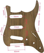 11 Hole 3 Ply Teakwood Electric Guitar Pickguard Solid Wood Strat Electric Guitar Scratch Plate SSS Style Guitar Accessories