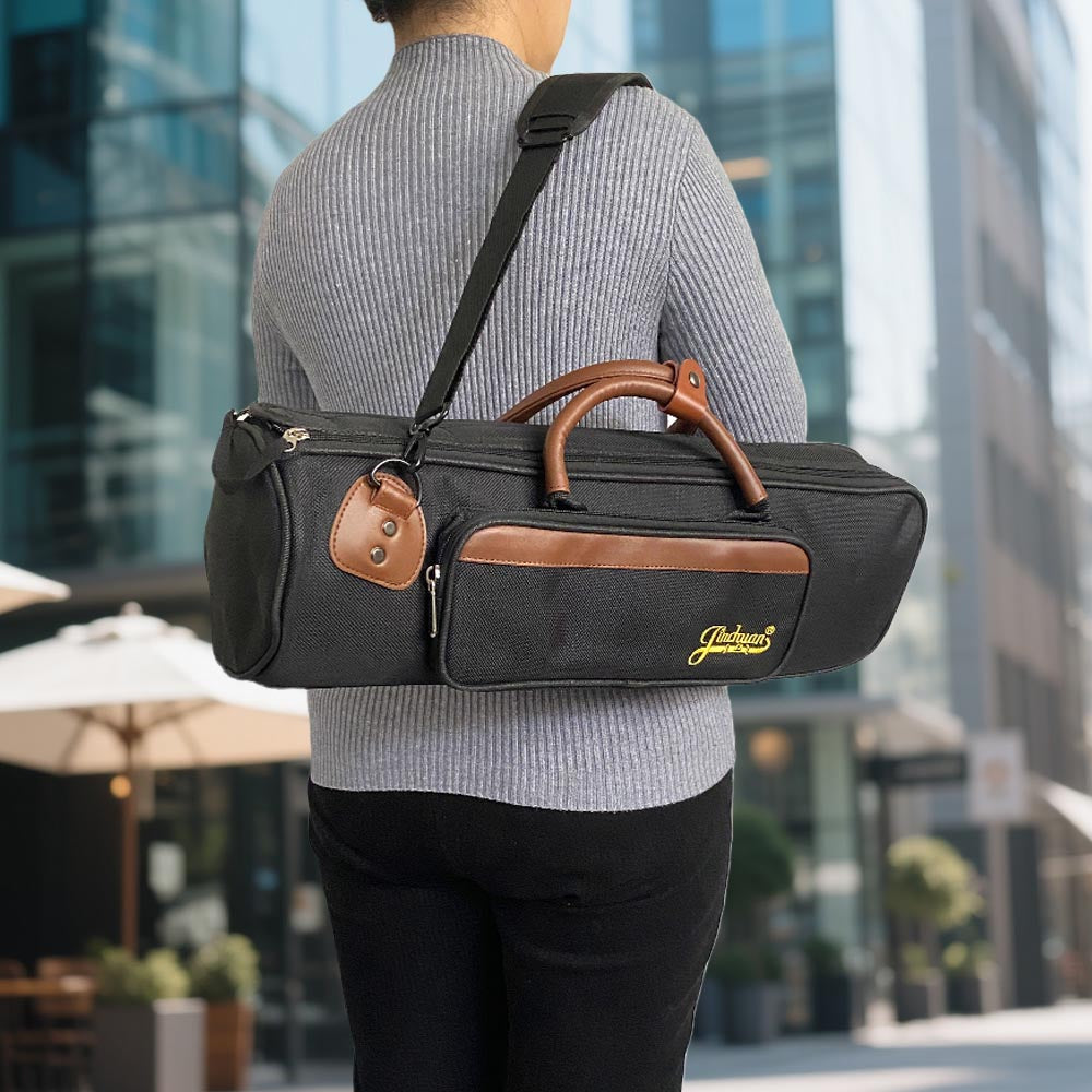 Trumpet Gig Bag, Durable and Lightweight Instrument Case, Oxford Cloth with Comfortable Shoulder Strap and Leather Gripped Handle, Easy to Carry