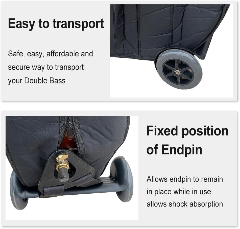 Upright Bass Cart Bass Wheel Alternative Transport Carry String Bass Dolly Transport Double Bass Strong Durable