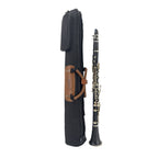 Yinfente Soprano Sax Case Clarinet Bag Black with Strap Leather Handle Parts Storage Lightweight Water-Resistant for Saxophone Clarinet