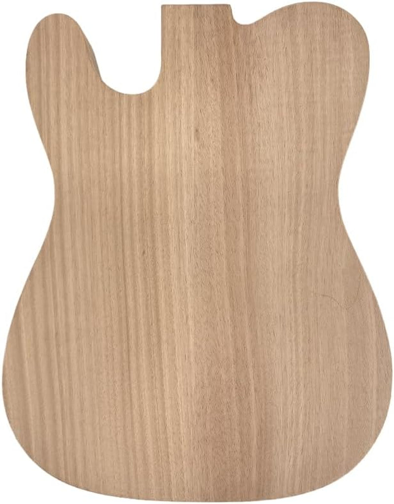 Electric Guitar Body Replacement Mahogany Maple Wood Guitar Body for Tele Guitar Unfinished 25.5 Inch Scale Flame Maple Veneer HH Pickups