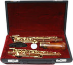Professional Oboe Gold Plated Rosewood C Key Left F Resonance Semi-Automatic Woodwind Instrument with Oboe Accessories