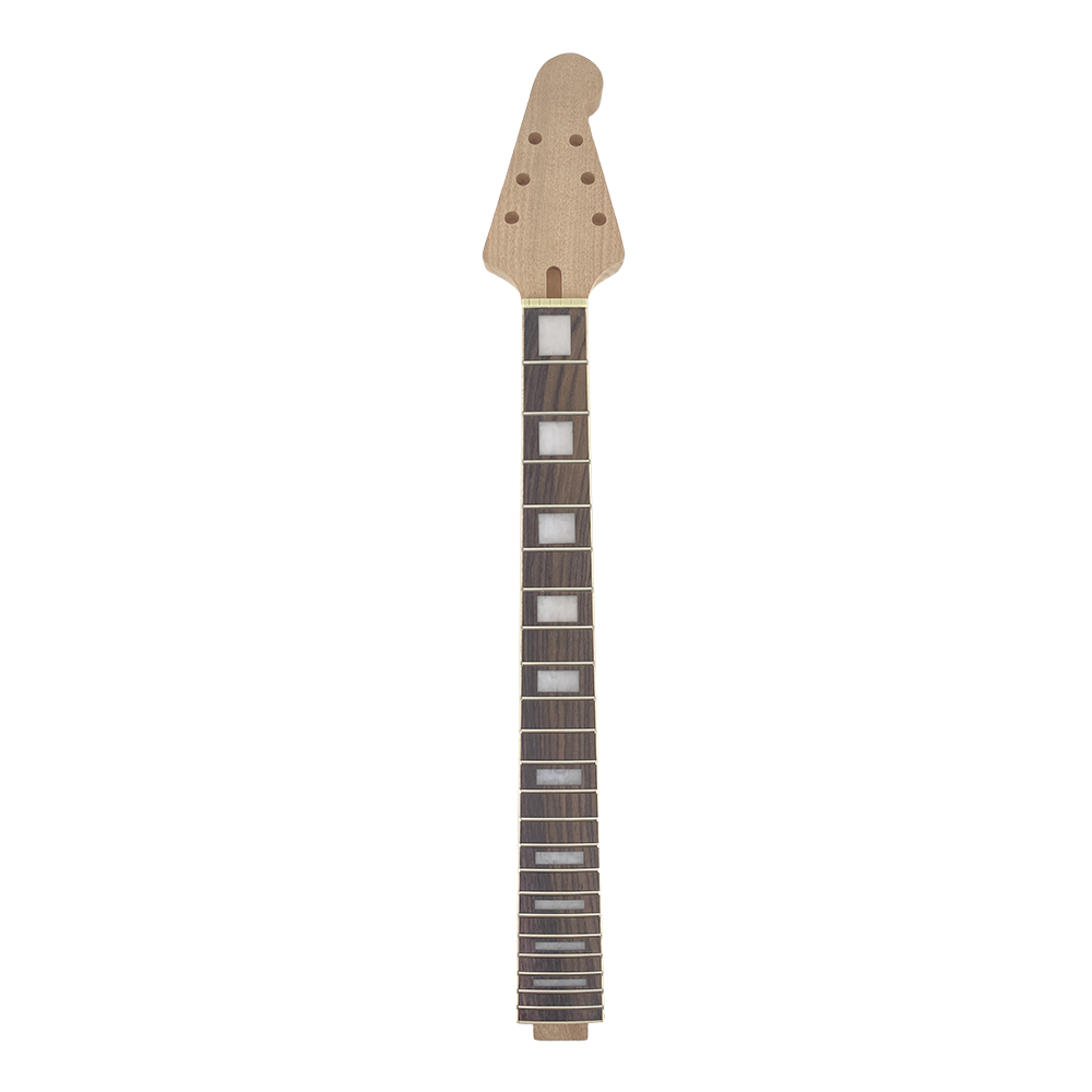 Yinfente Guitar Neck 22 Fret for Electric Guitar Replacement Maple Mahogany Unfinished Set in Glue on Heel