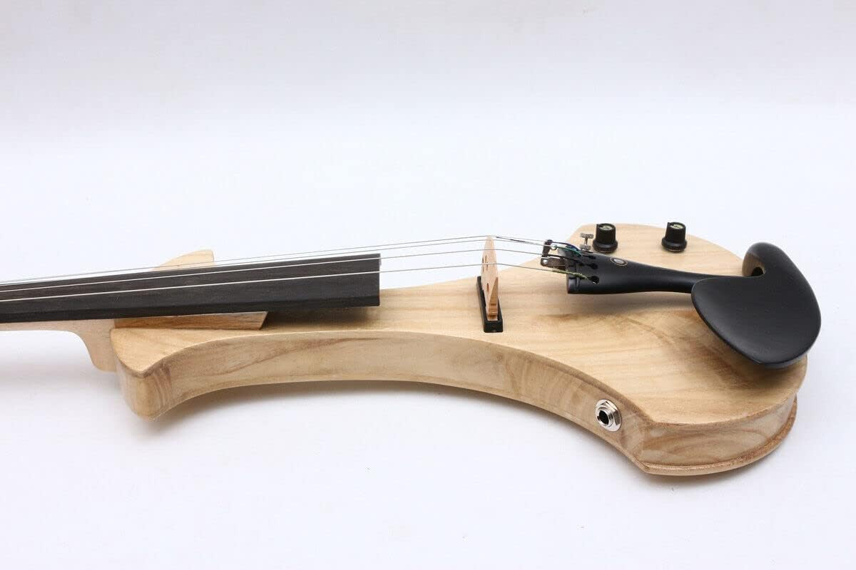 New 5String Electric Violin 4/4 Full Size Violin Guitar Shape Solid Wood Ebony Wood Violin Fittings Big Jack Free Violin Case Bow Clear Coat