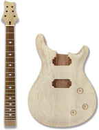 Electric Guitar Kit 22 Fret Electric Guitar Neck 24.75 Inch Mahogany Wood Guitar Body Maple Wood Rosewood Fretboard DIY Guitar Project