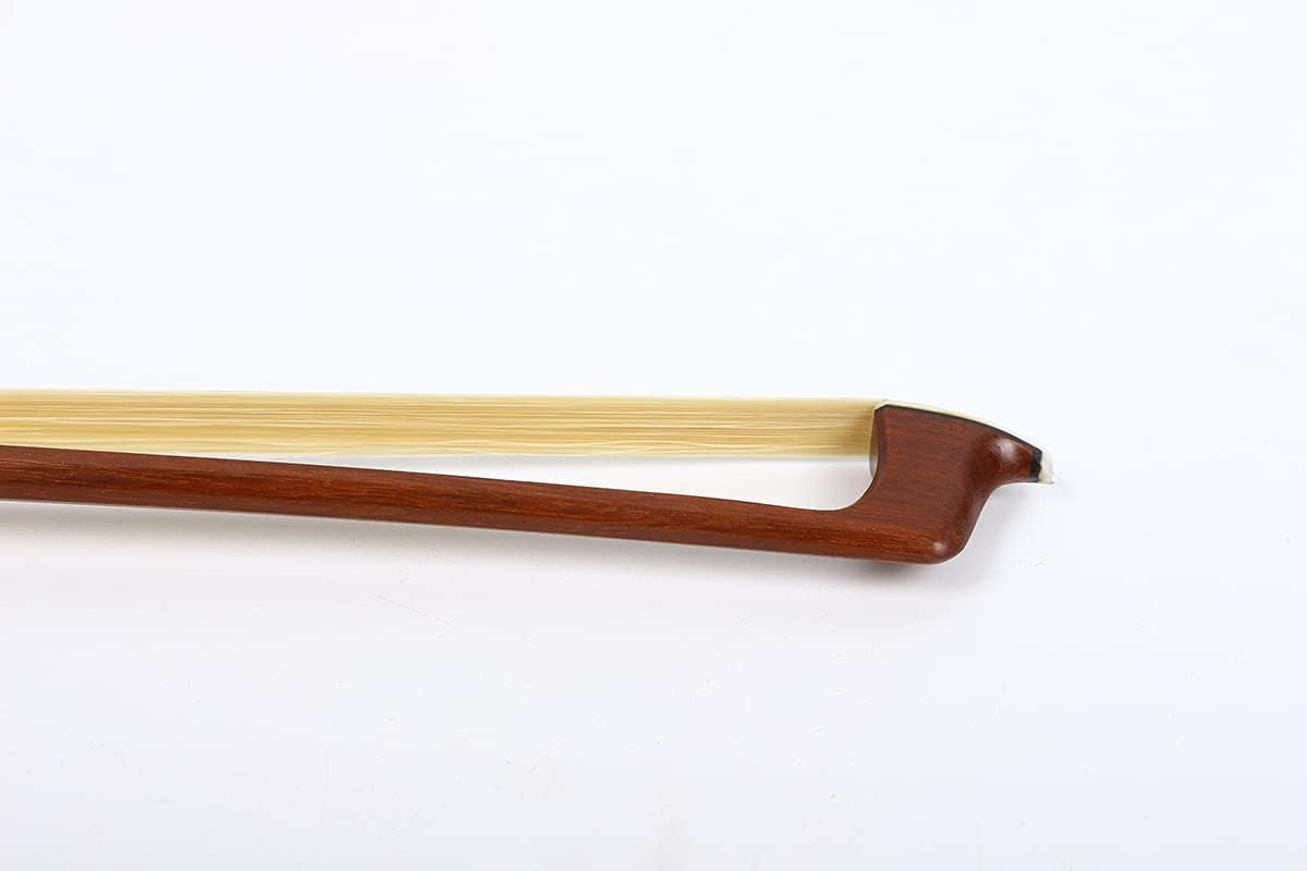 New Violin Bow 4/4 Full Size Advance Brazilwood Stick Ebony Frog Natural Bow Hair Straight Violin Bows