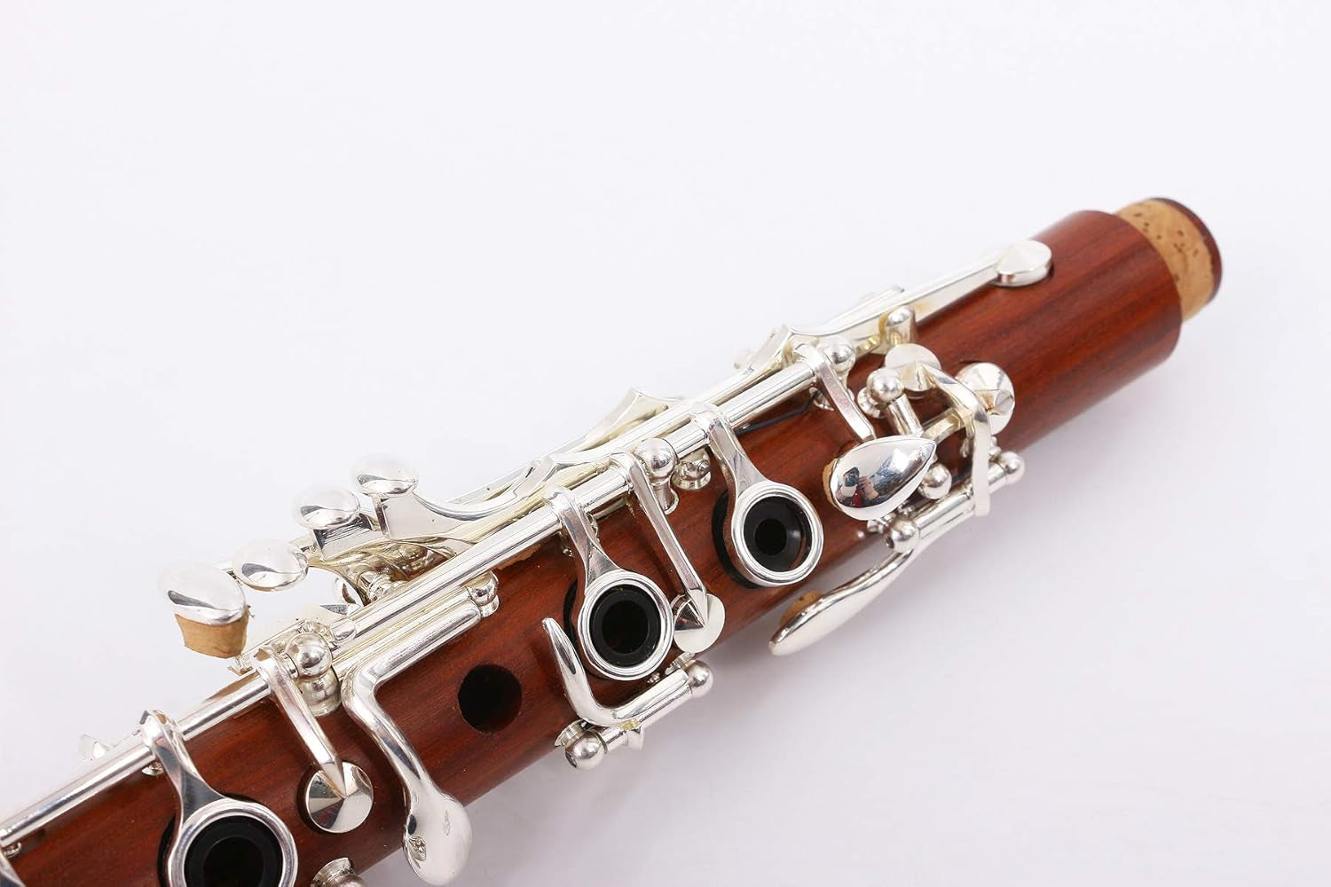 Rosewood Clarinet Body - Eb Key Silver Plate - 17 Key Case + Reeds + Pads - Eb Flat Tone