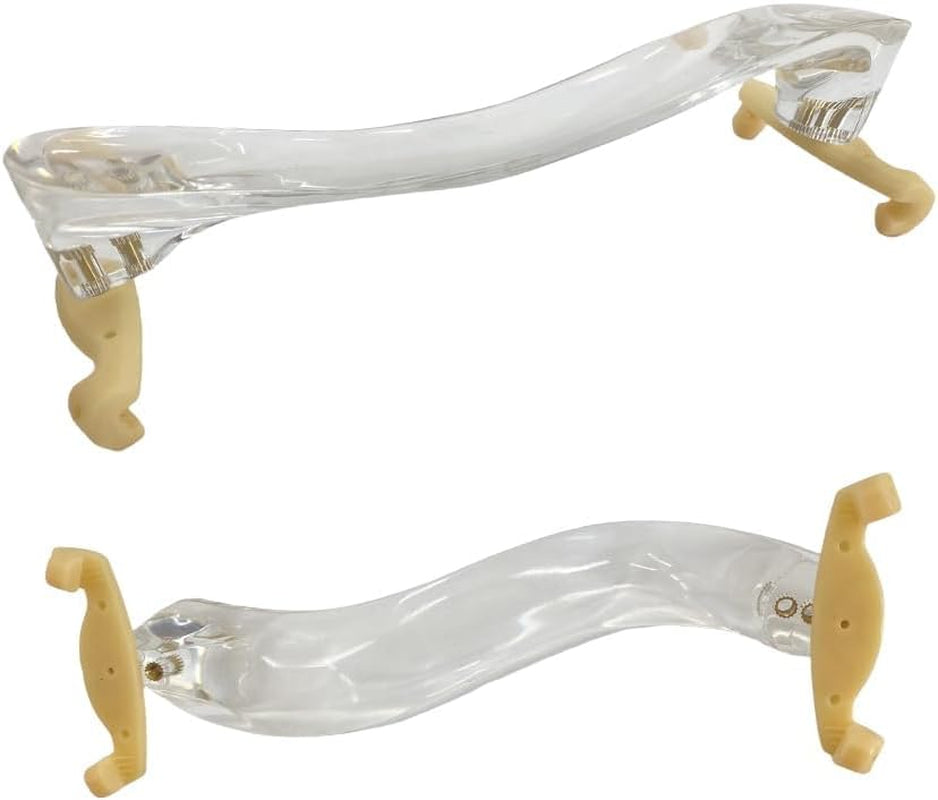 Adjustable Height Width Violin Shoulder Rest 3/4 Size Transparent Acrylic Silicone Feet Violin Shoulder Rest
