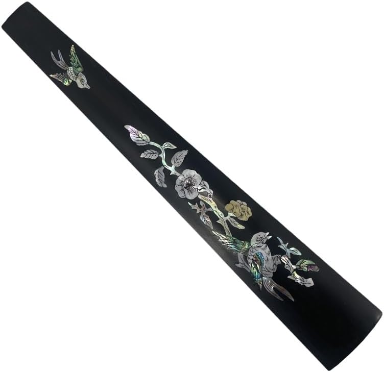 Yinfente Violin Fingerboard 4/4 Full Size Indonesia Ebony Violin Fretboard With Beautiful Pearl Bird Inlay Violin Parts