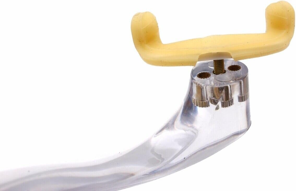 Yinfente Adjustable Height Width Violin Shoulder Rest 4/4 Full Size Transparent Acrylic Silicone Feet Violin Shoulder Rest 3/4 Clear
