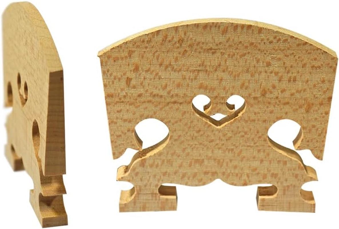 10 Pcs Baroque Style Violin Bridge 4/4 Full Size,Maple Solid Wood Finer Grade Hand-Carved Violin Parts Replacement (Style-C)