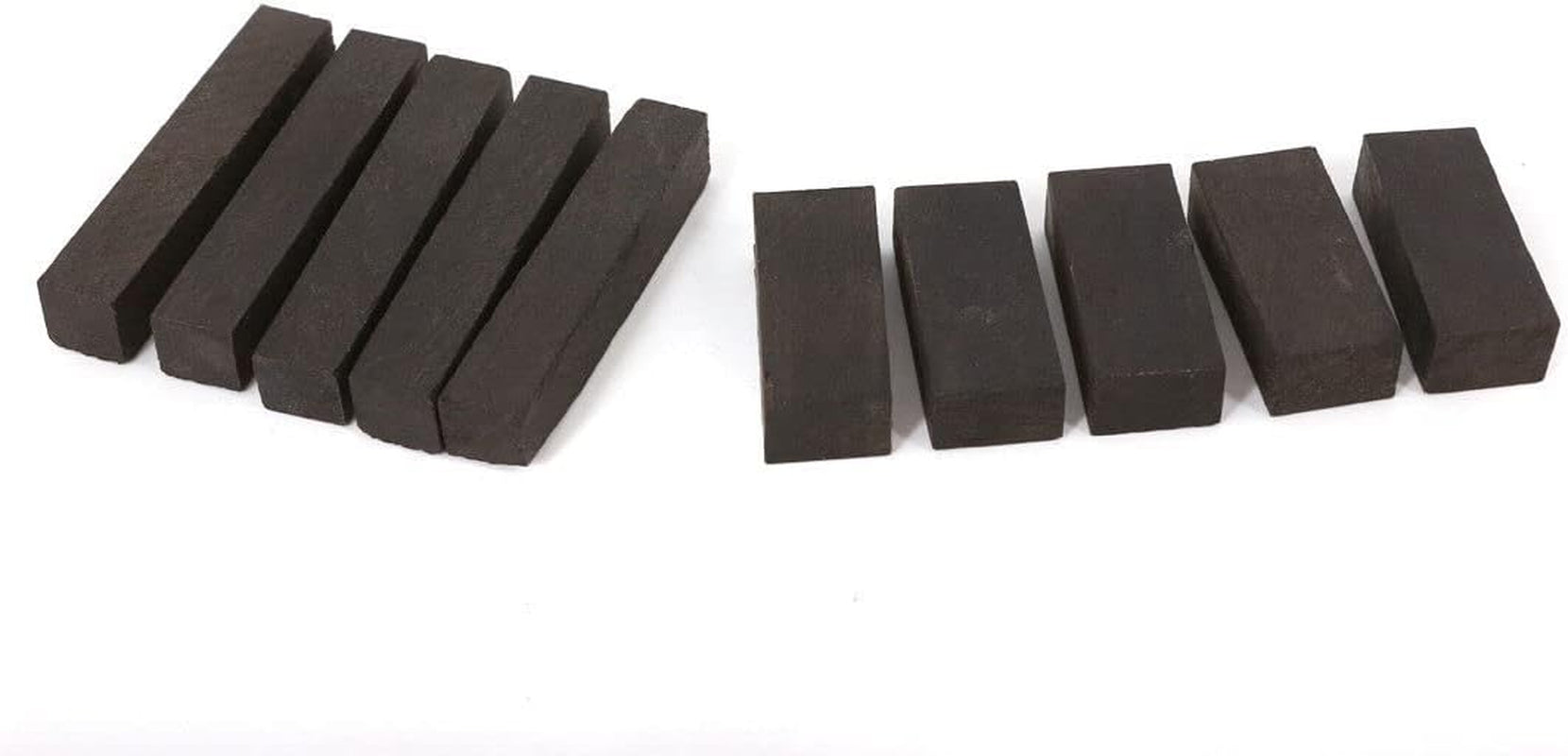 4/4 Violin Nut Saddle Pure Ebony Wood Replace Violin Nut Saddle 4/4 3/4 Size Violin Accessories Blank Wood (2Set)