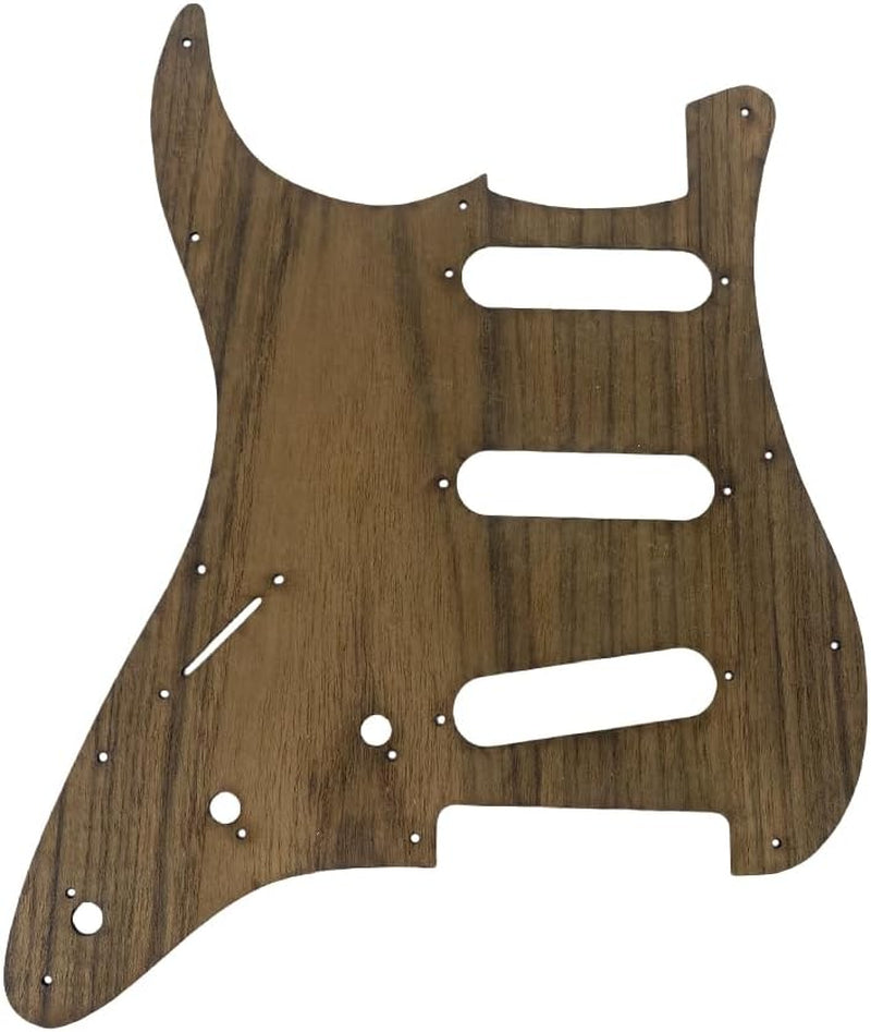 11 Hole 3 Ply Teakwood Electric Guitar Pickguard Solid Wood Strat Electric Guitar Scratch Plate SSS Style Guitar Accessories