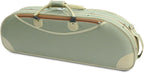 4/4 Violin Case Halfmoon Shape Lightweight with Hygrometer Shoulder Strap Yellow Cream Padding Green Case for Violin (Green)
