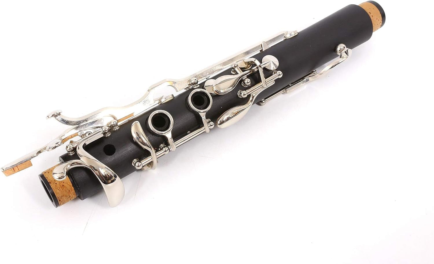 Professional Ebonite Clarinete G Key Clarinet for Beginner Students with 2 Barrels Hard Case Cleaning Kit Mouthpice Cork Grease Gloves