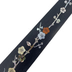 Yinfente Violin Fingerboard 4/4 Full Size Indonesia Ebony Violin Fretboard With Beautiful Pearl Flower Inlay Violin Parts