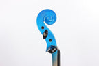 Yinfente Electric Violin Blue 4/4 Full Size Solid Wood For Beginner,Adult,4 String Professional,Silent Electric Violins With Ebony Fittings