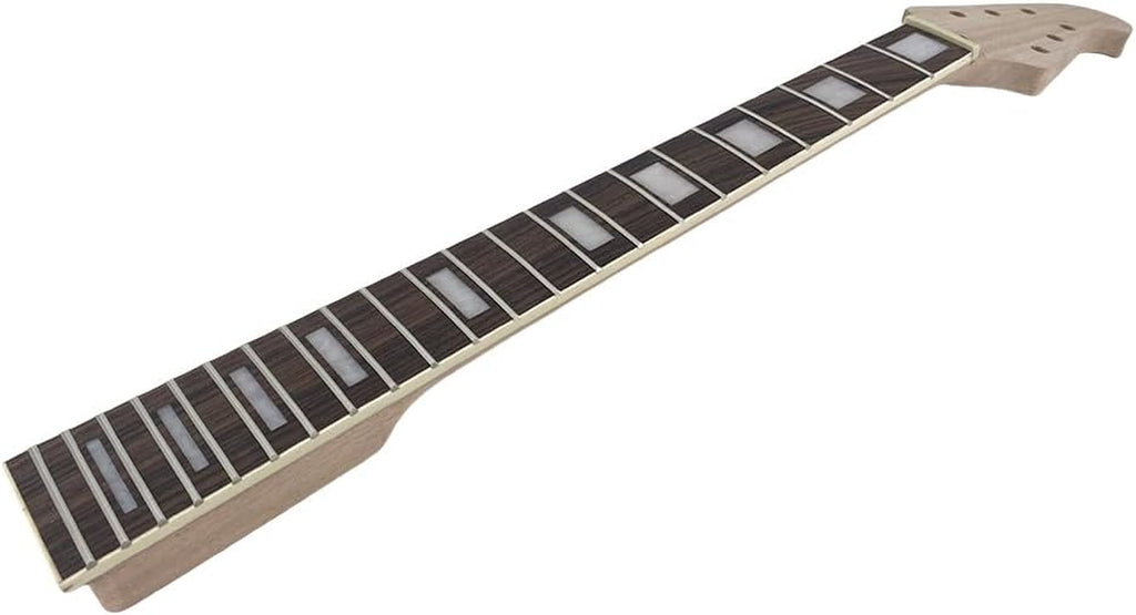 Guitar Neck 22 Fret 24.75 Inch Electric Guitar Rosewood Guitar Fretboard Binding Headstock Block Inlay