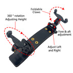 Violin Shoulder Rest 4/4 1/2 1/4 Size Aluminum Alloy Rubber Feet Comfortable Foam Soft Pad Height Adjustable Violin Parts (Black)