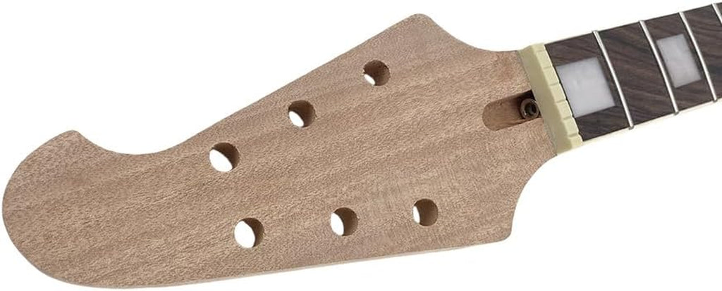 Guitar Neck 22 Fret 24.75 Inch Electric Guitar Rosewood Guitar Fretboard Binding Headstock Block Inlay