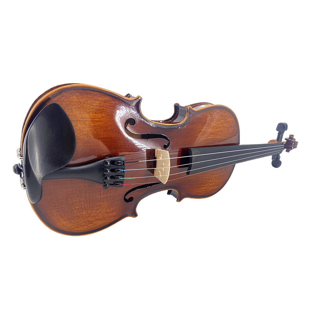 Violin 4/4 Full Set Violin for Beginners & Adults Solid Wood Fiddle with Hard Case Bow Shoulder Rest Strings Flame Maple Spruce Wood