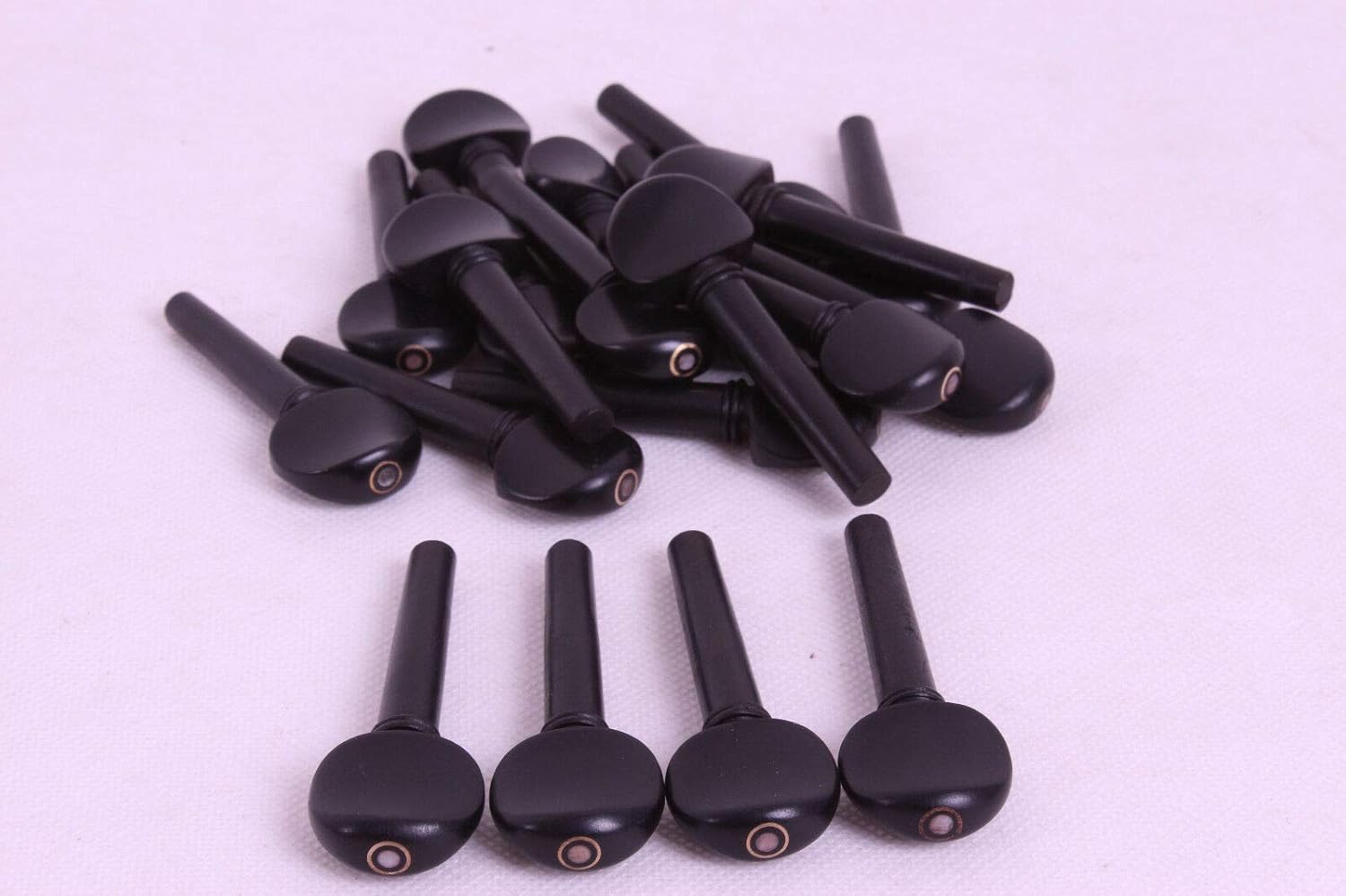 4/4 Size Violin Pegs Fiddle Tuning Peg Set Violin Peg Ebony Wooden Replacement Violin Accessories (4pcs)